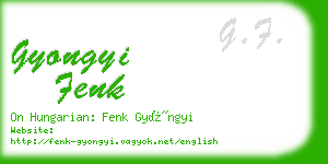 gyongyi fenk business card